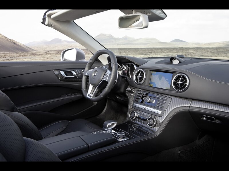 Interior of a luxury convertible