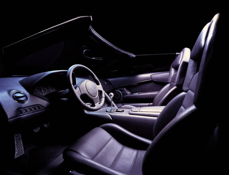 Interior of a luxury sports car