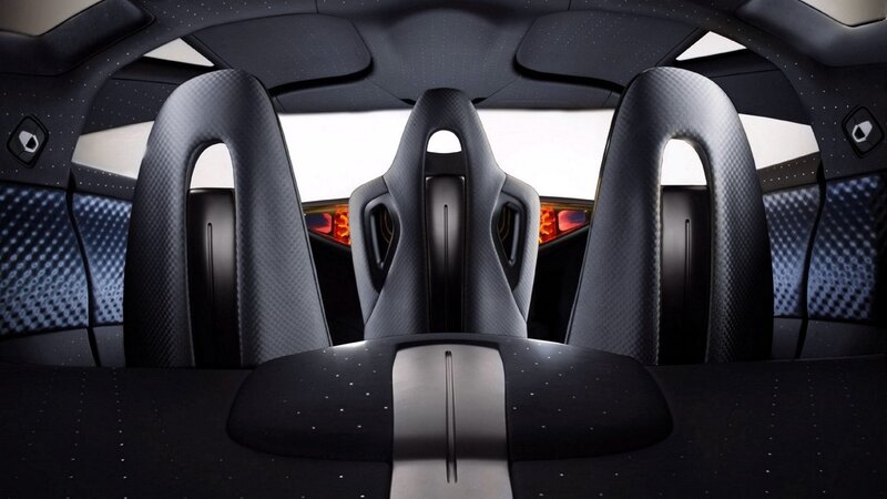 Interior of a luxury sports car