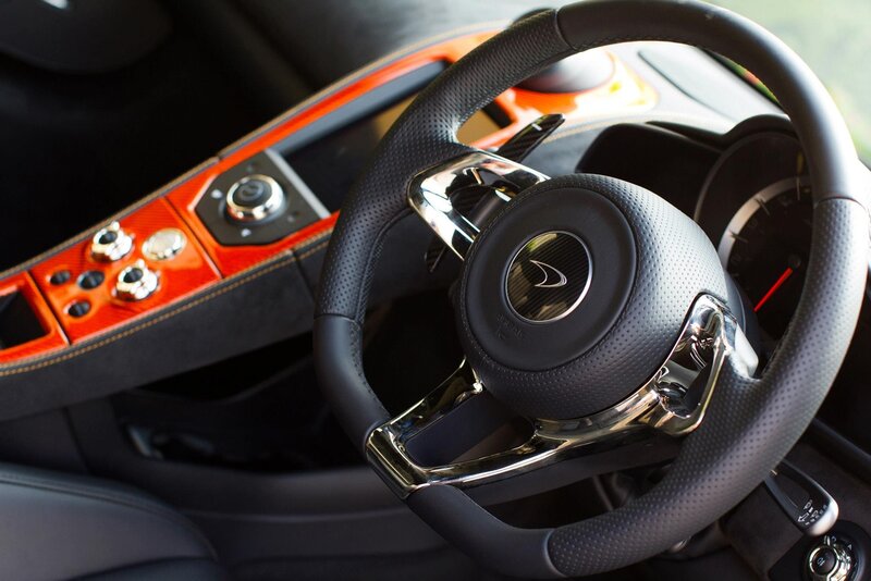interior of a luxury sports car