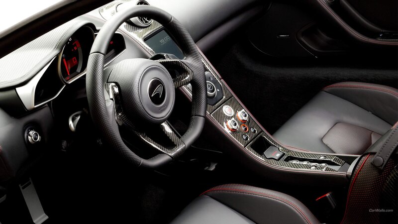 interior of a luxury sports car