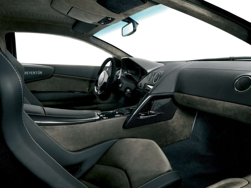 Interior of a luxury sports car