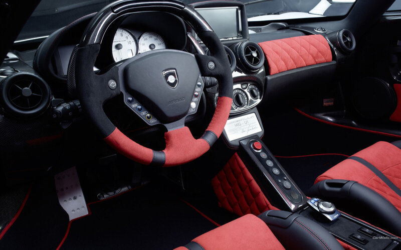interior of a luxury sports car