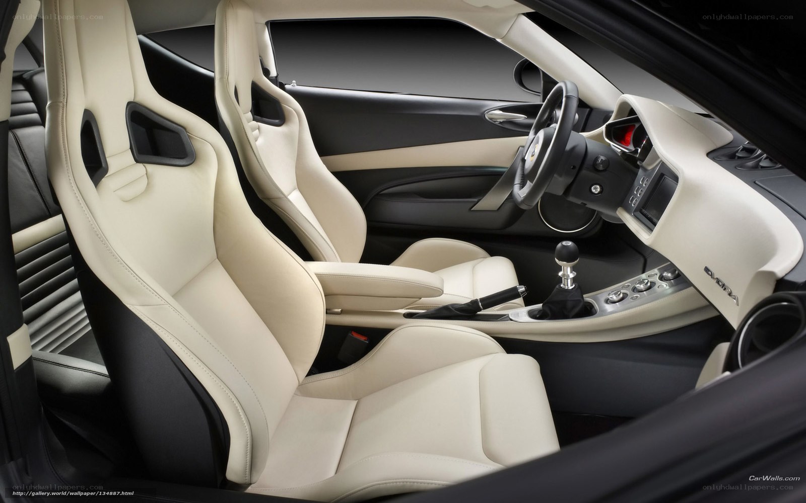 Interior of a luxury sports car