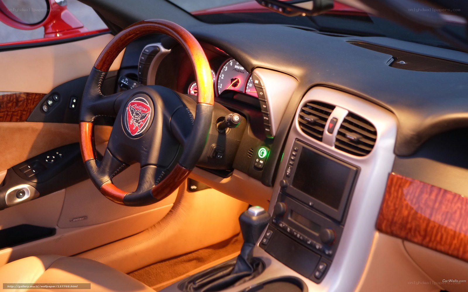 interior of a luxury sports car