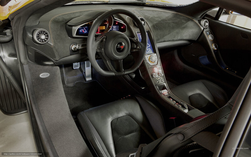 interior of a luxury sports car