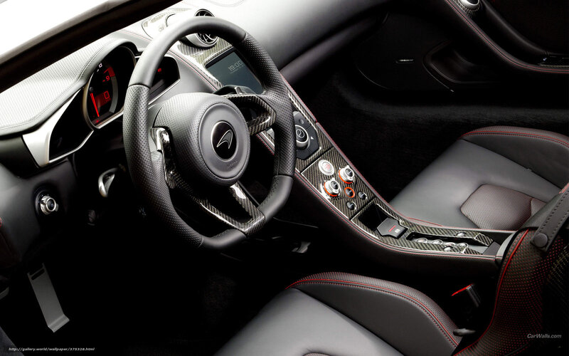 interior of a luxury sports car