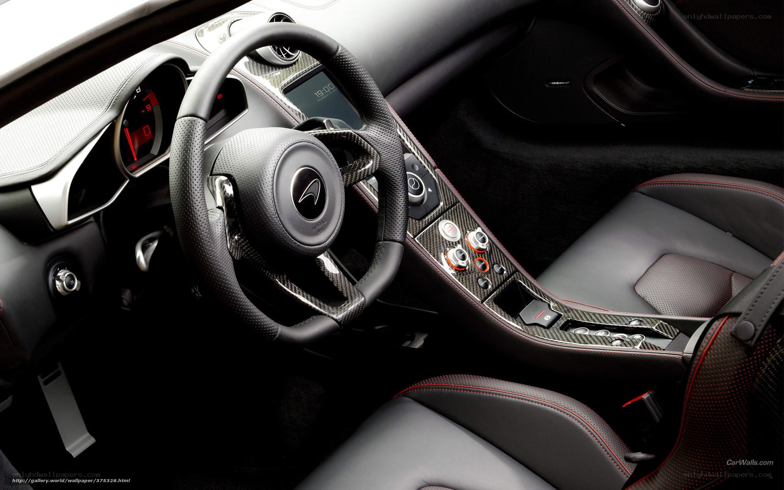 interior of a luxury sports car