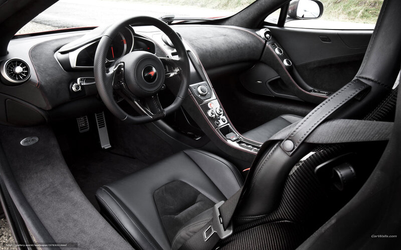 interior of a luxury sports car