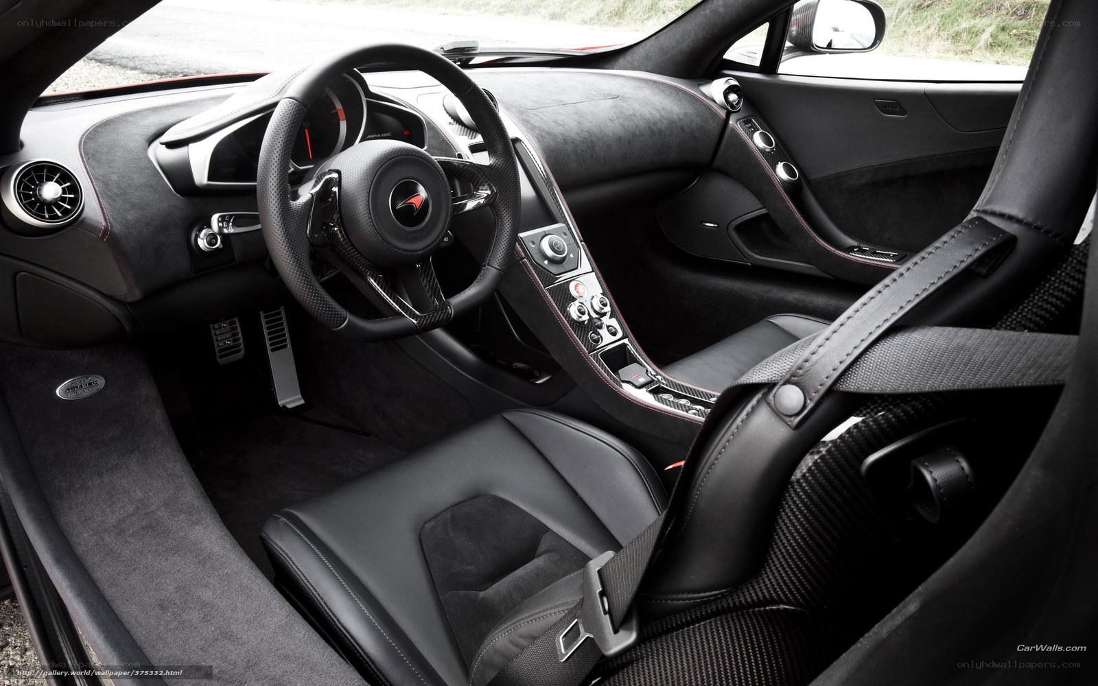 interior of a luxury sports car