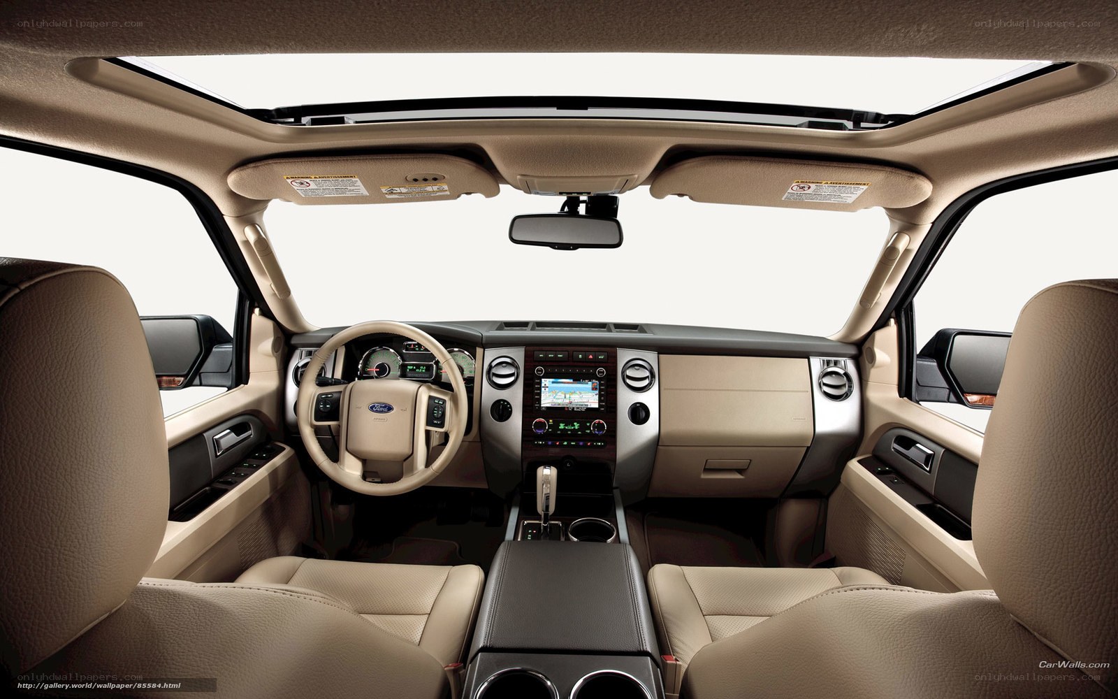 Interior of a luxury SUV