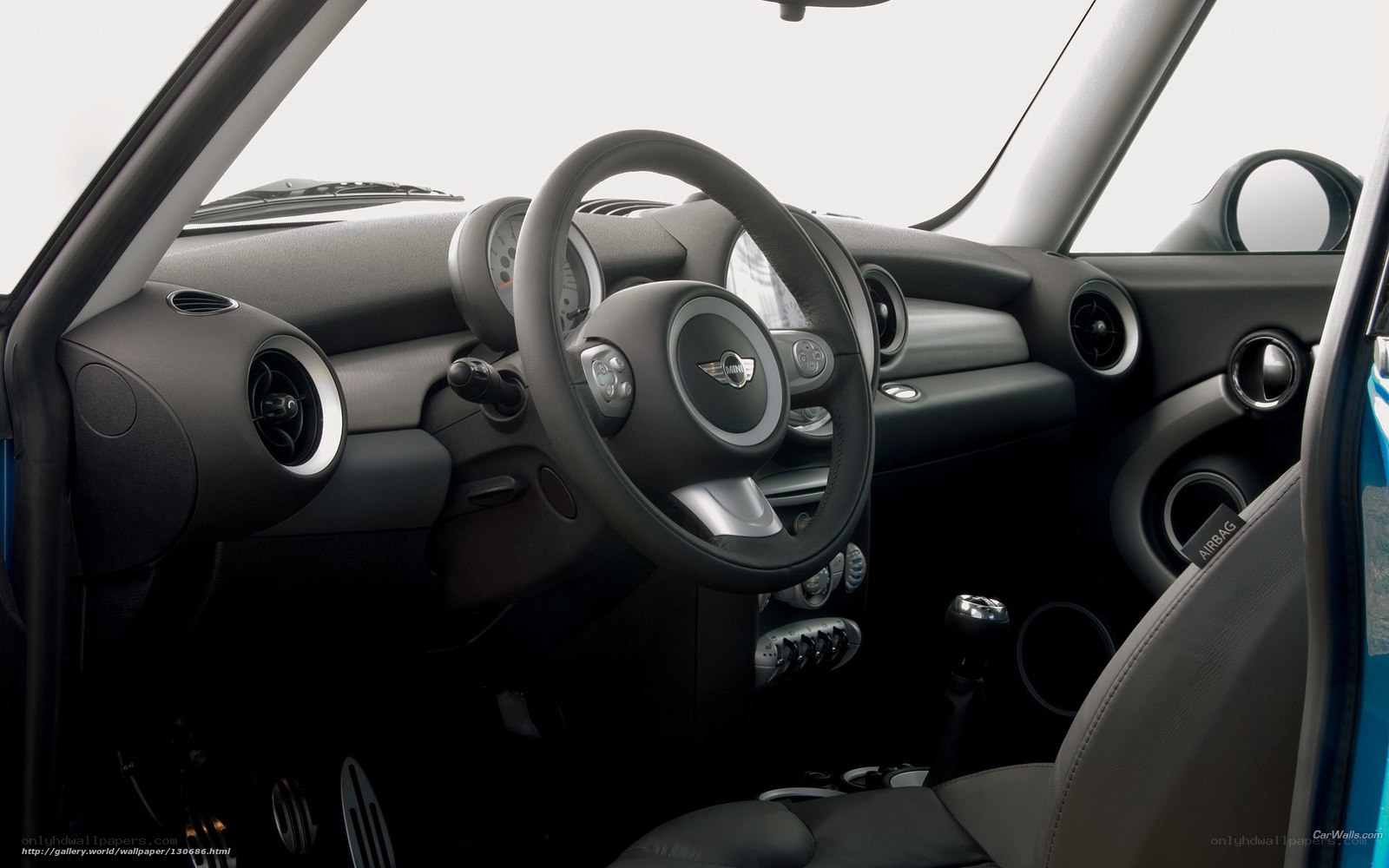 interior of a mini cooper