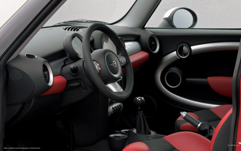 interior of a mini cooper
