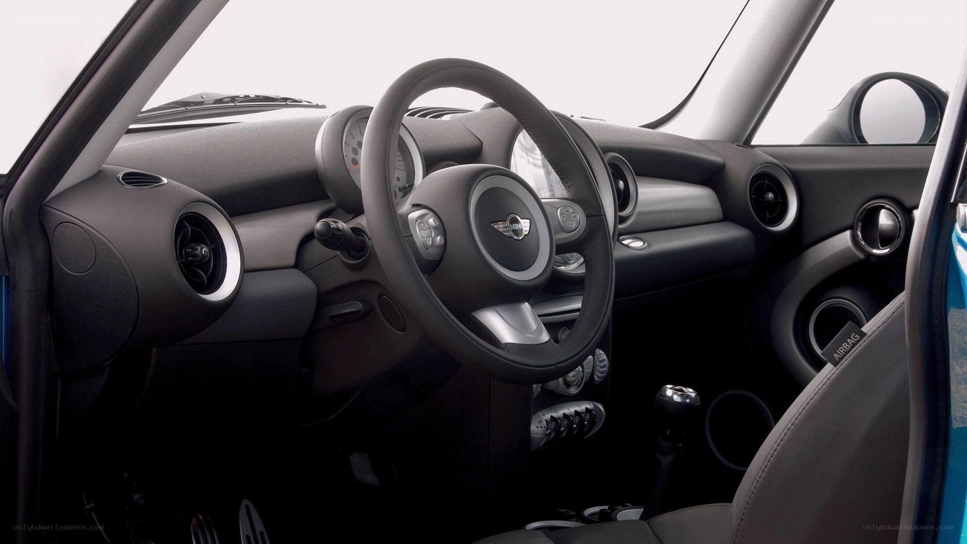 interior of a mini cooper