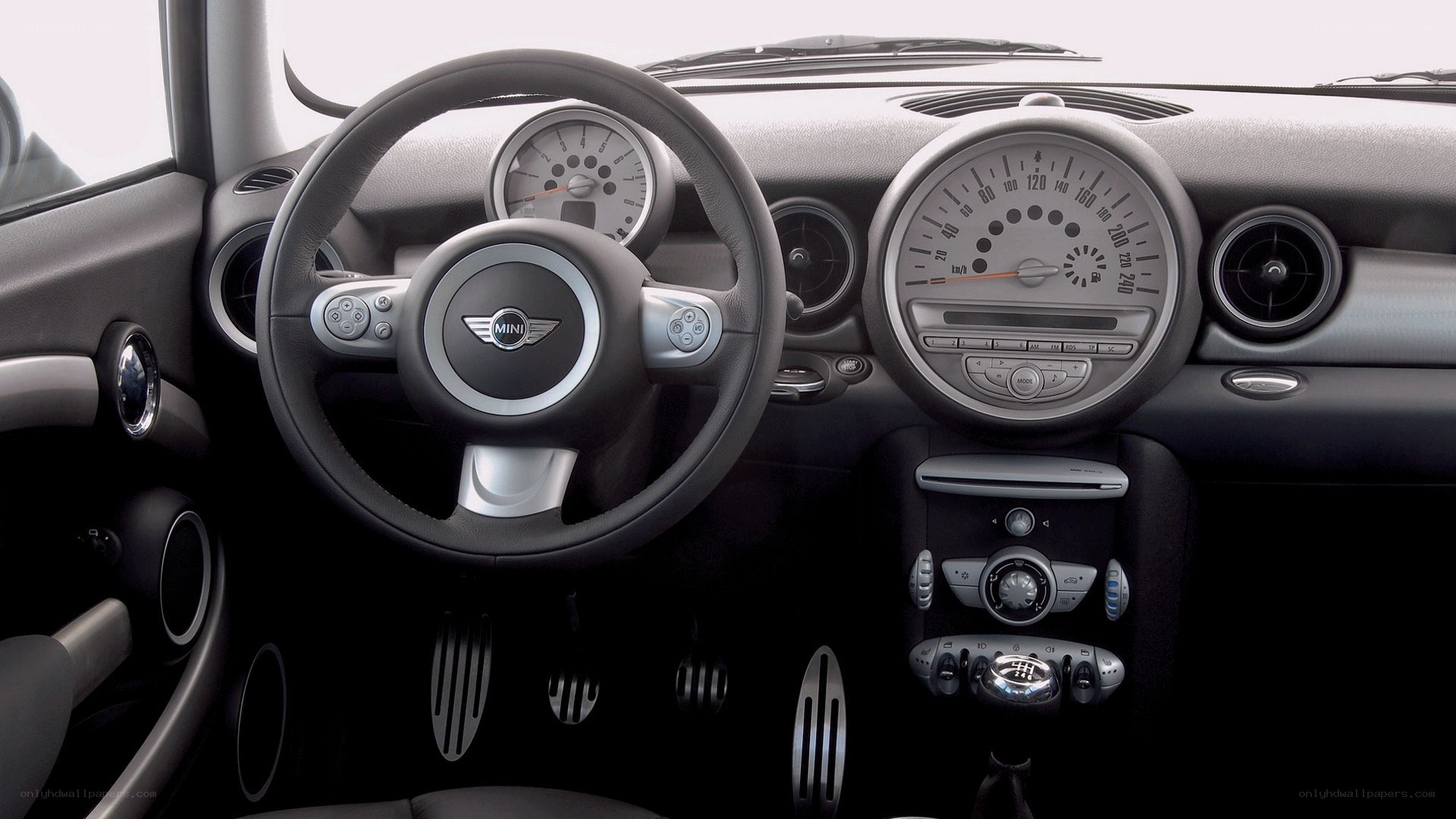 interior of a mini cooper