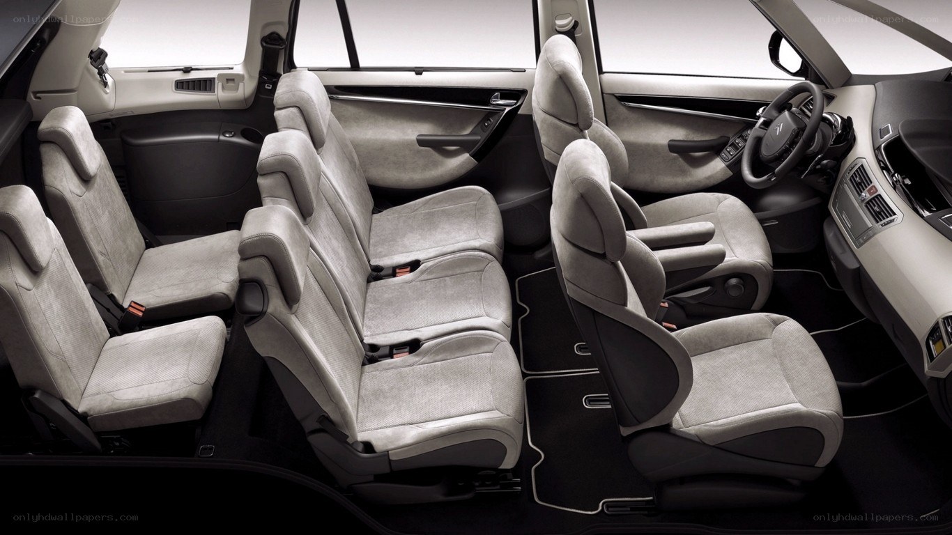 Interior of a minivan