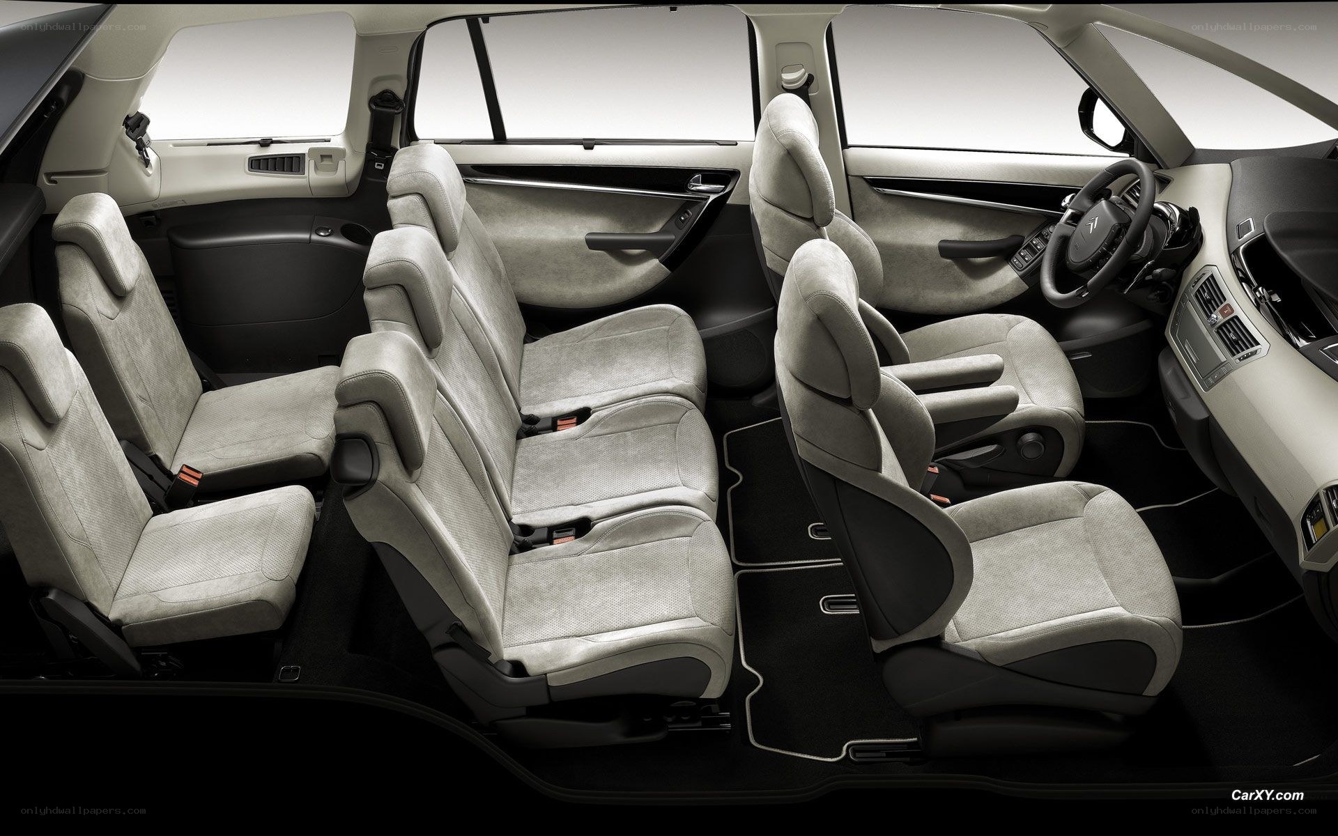 Interior of a modern minivan