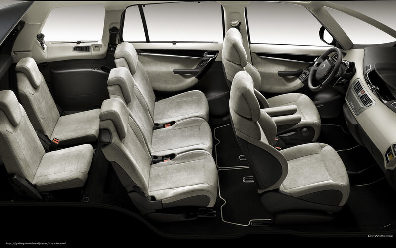 Interior of a modern minivan