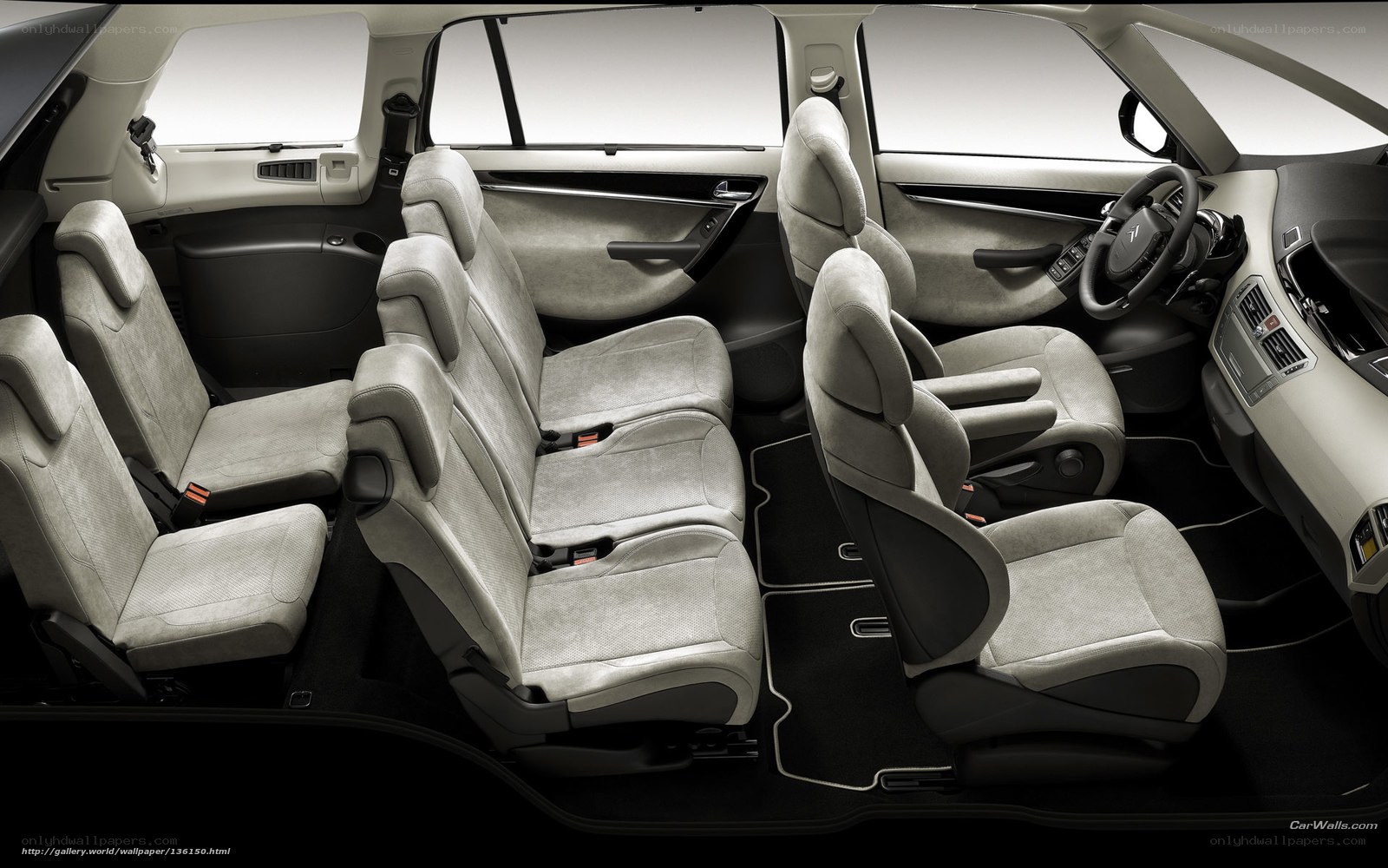 Interior of a modern minivan