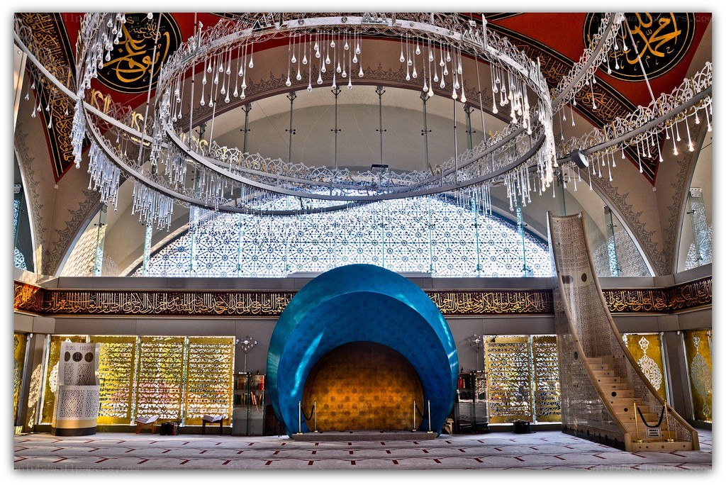 Interior of a modern mosque