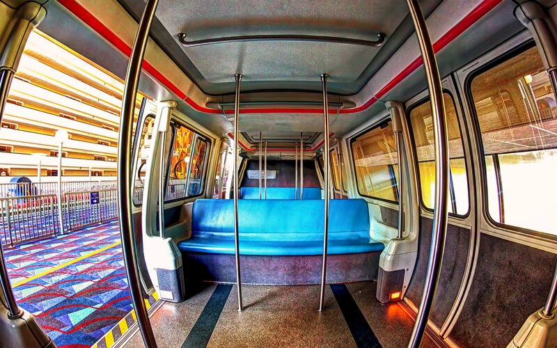 Interior of a monorail vehicle