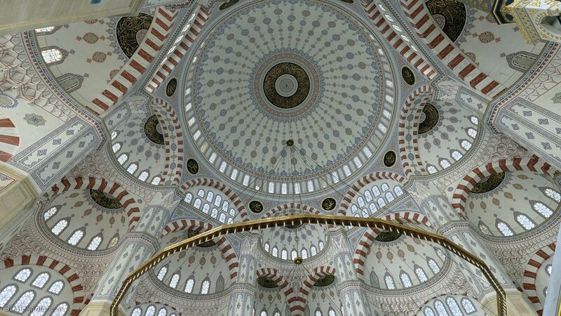Interior of a Mosque Dome — White