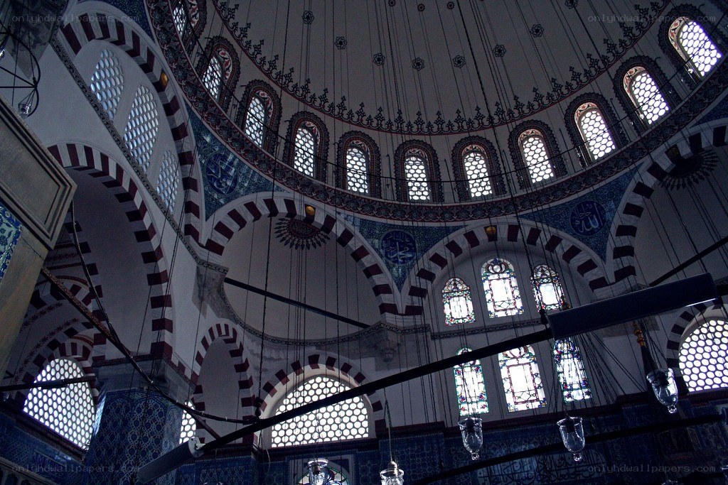 Interior of a mosque dome