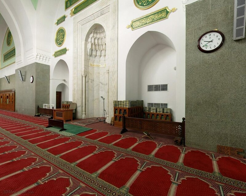 Interior of a mosque prayer hall