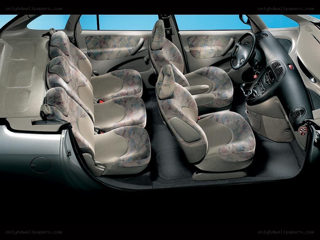 Interior of a multi-passenger car