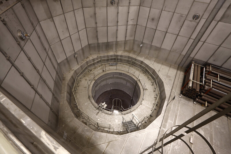Interior of a nuclear reactor containment vessel