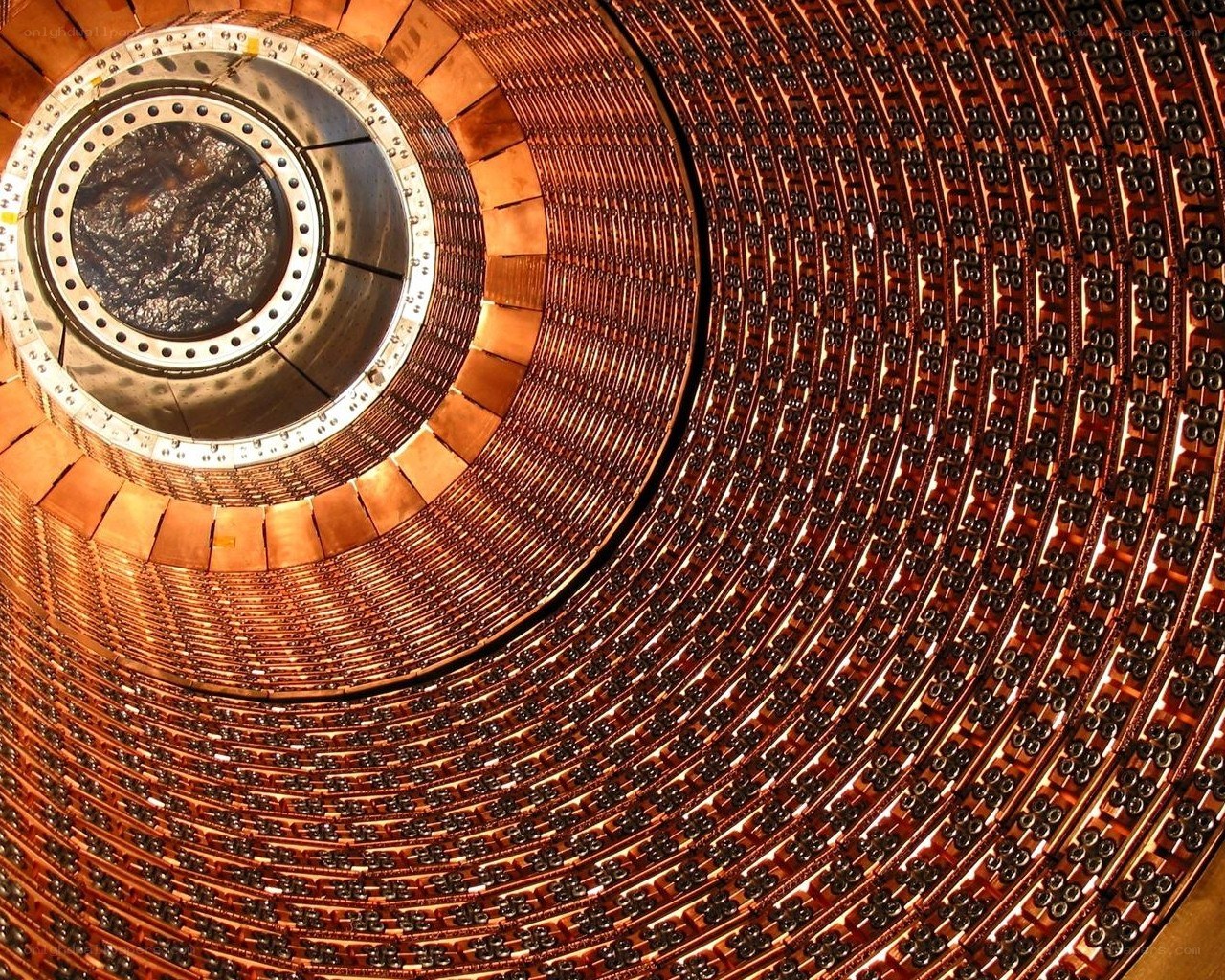 interior of a particle accelerator