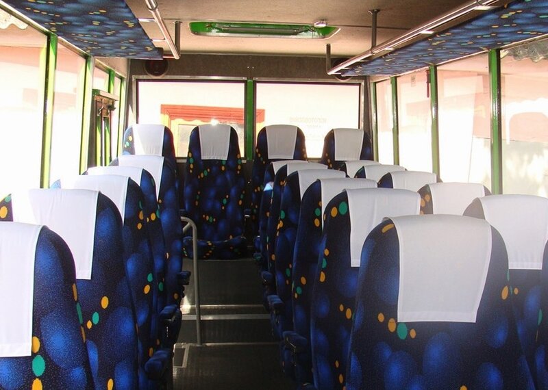 Interior of a passenger bus