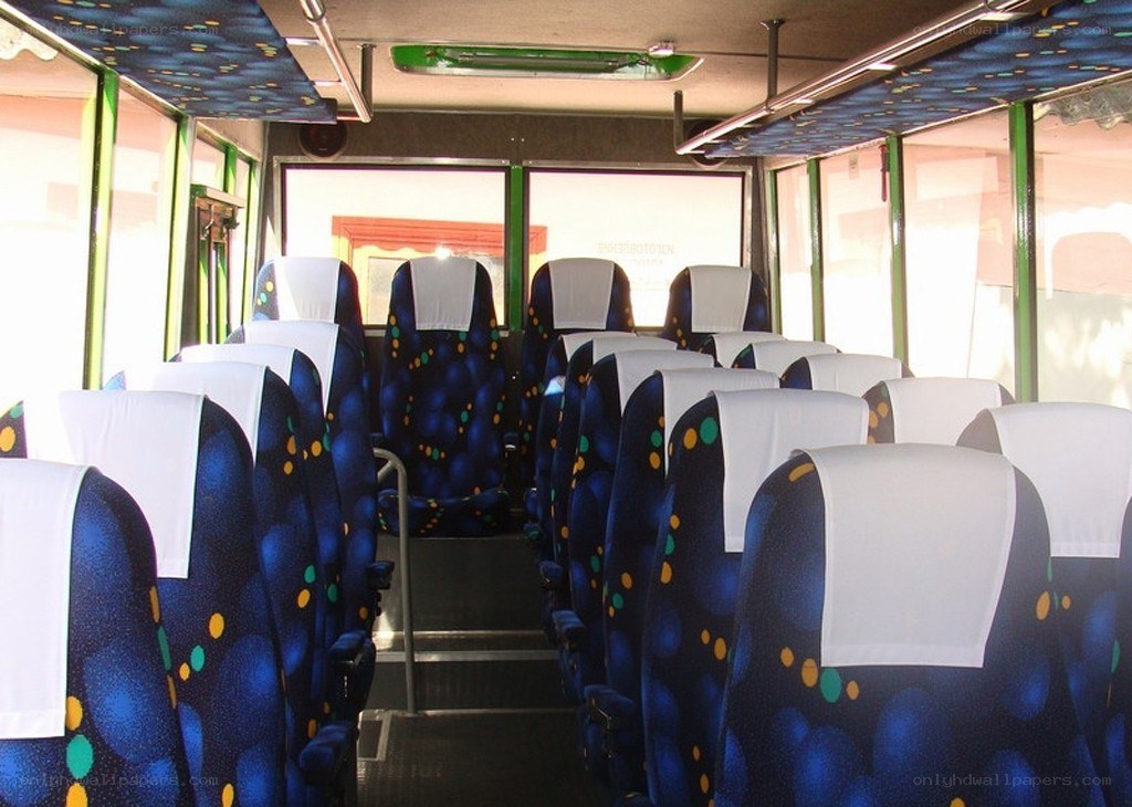 Interior of a passenger bus
