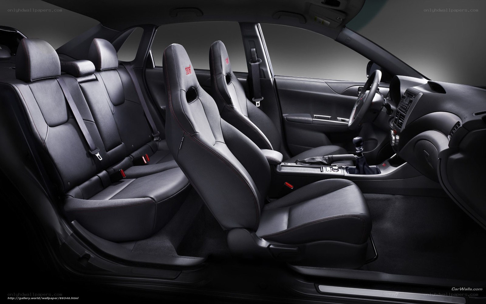 Interior of a performance sedan