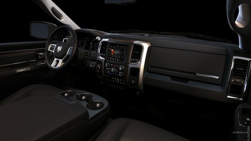 Interior of a Pickup Truck — Black, Dark
