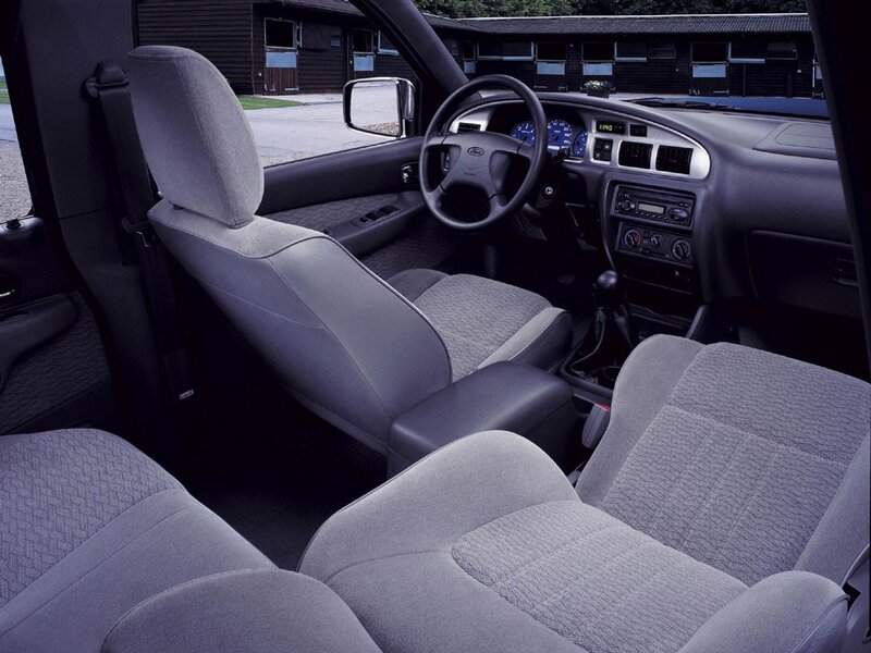 Interior of a pickup truck