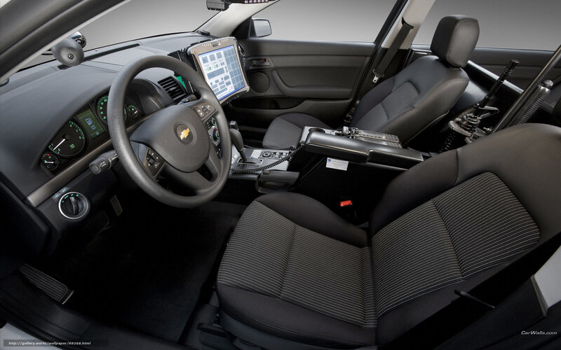 interior of a police car