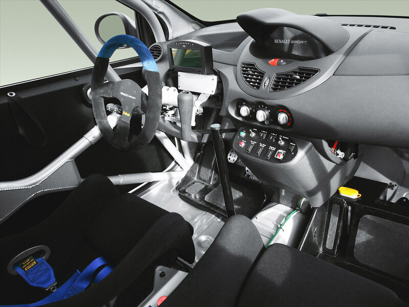 Interior of a race car cockpit