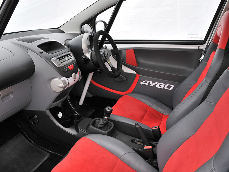 Interior of a red and gray car
