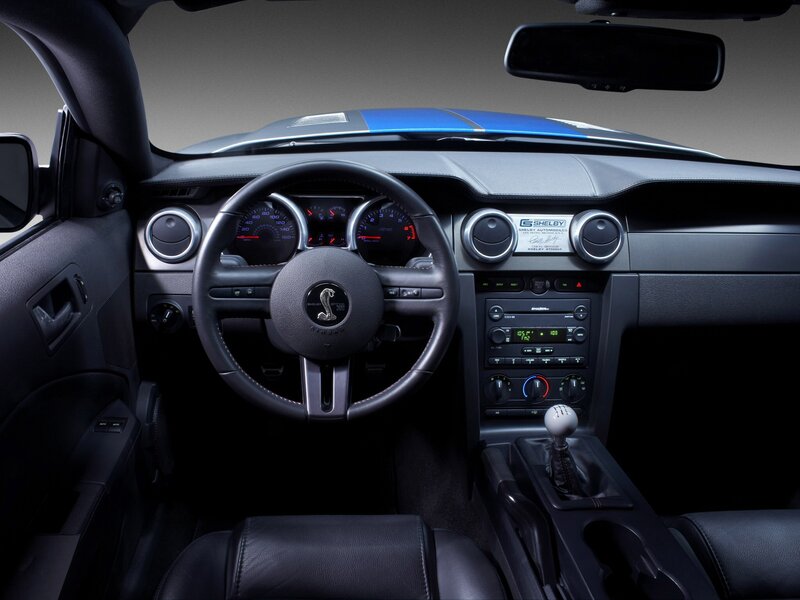 interior of a shelby mustang