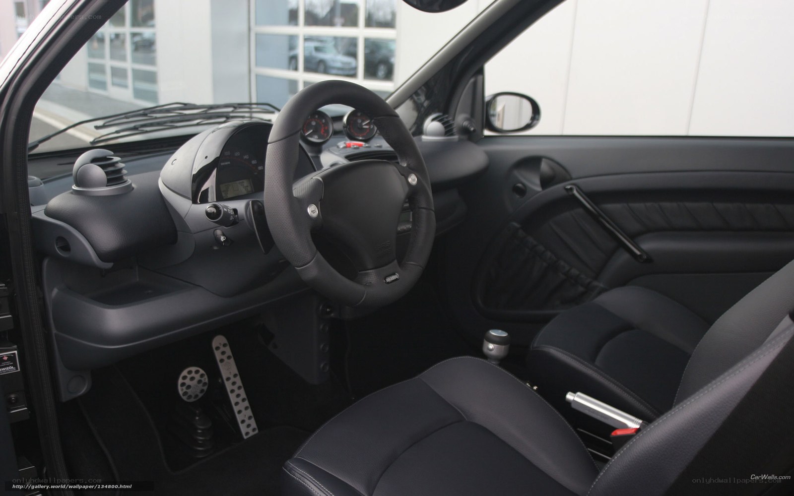interior of a smart car