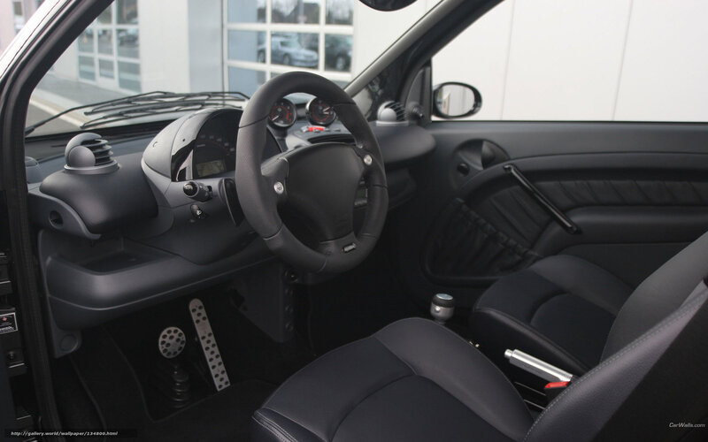 Interior of a Smart Car — Black, Neutral