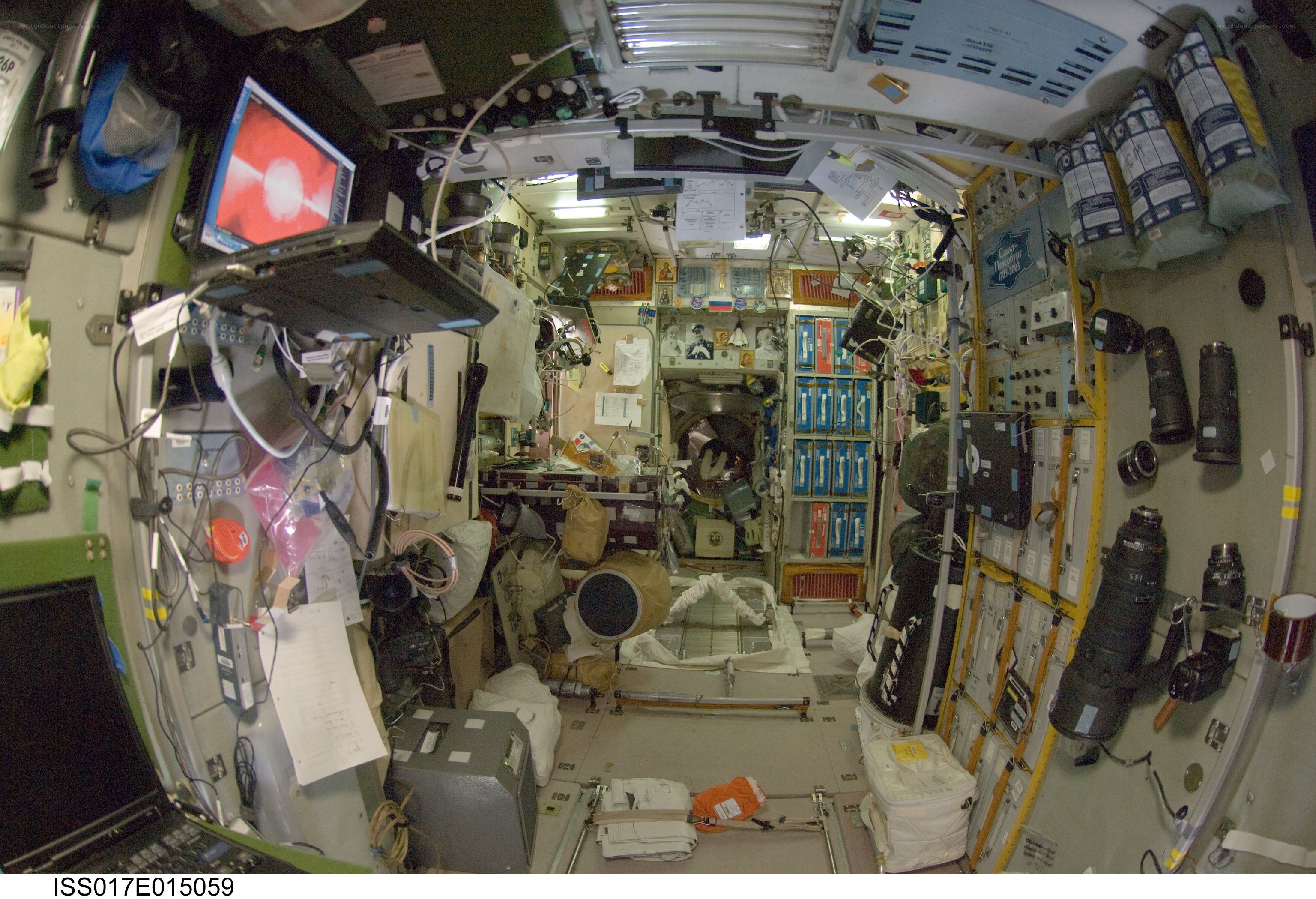 Interior of a space station module