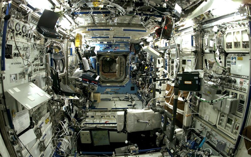 Interior of a space station module