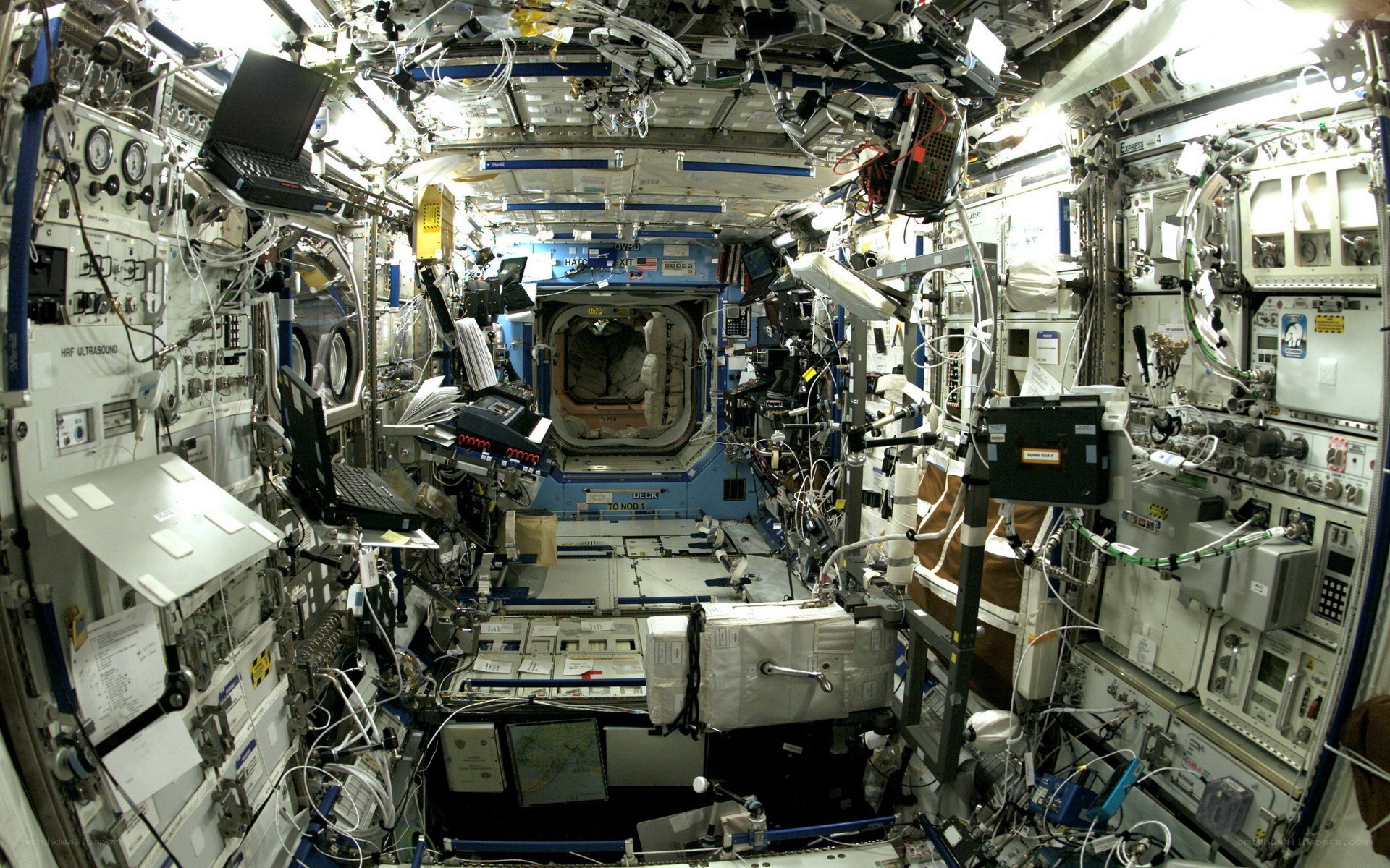 Interior of a space station module