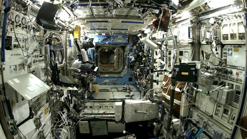 Interior of a space station module