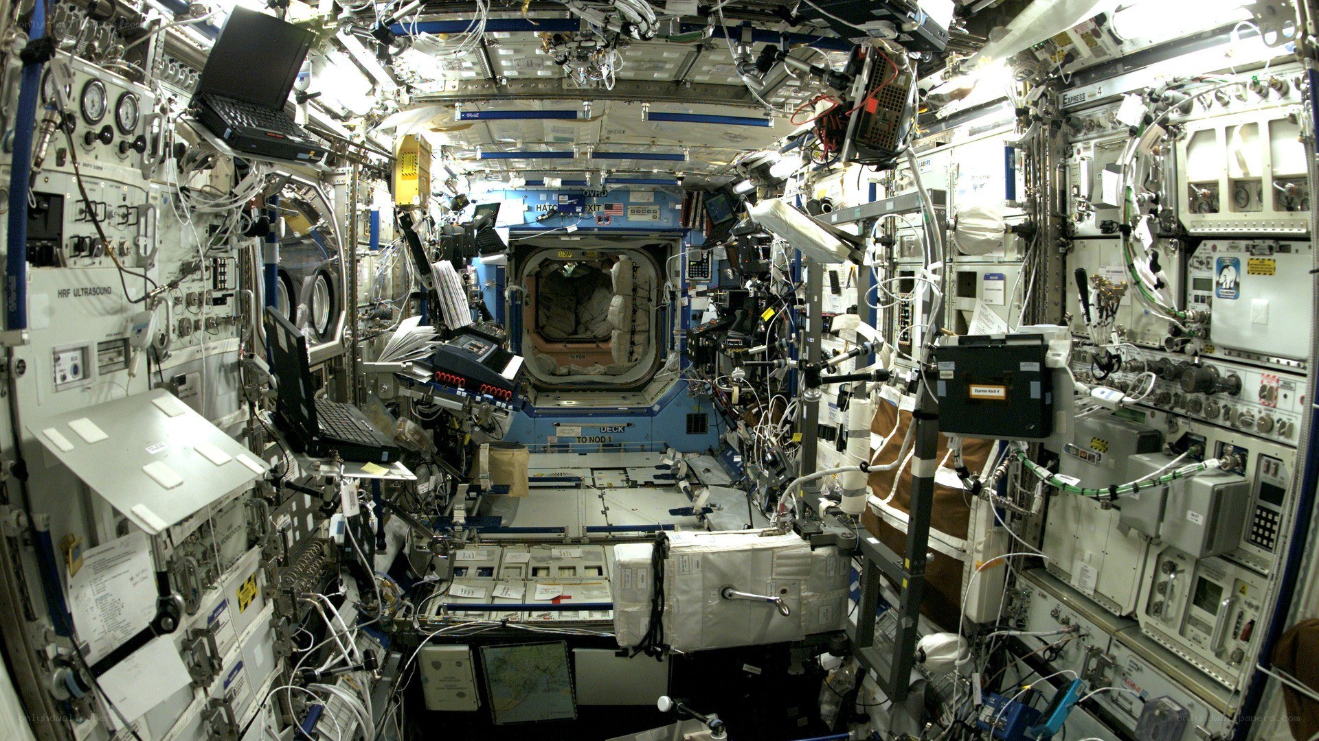 Interior of a space station module