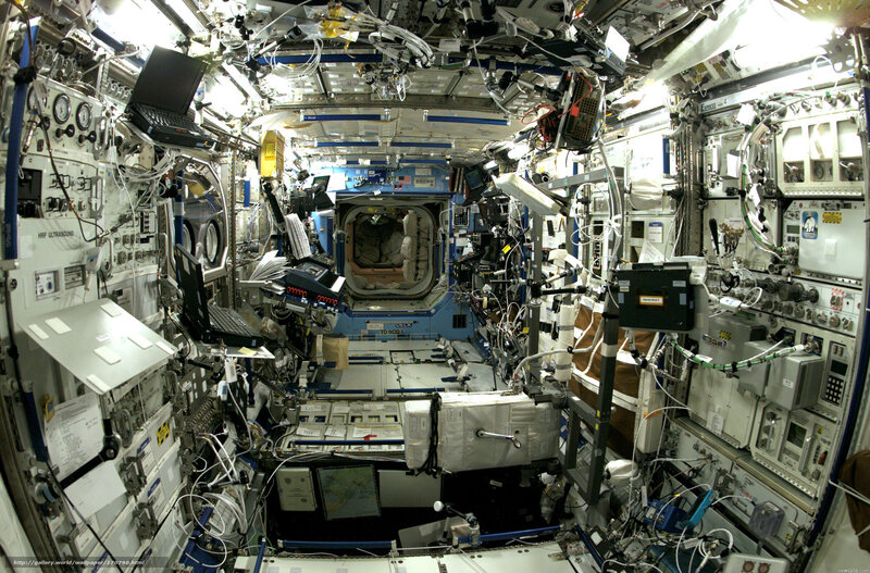 Interior of a space station module
