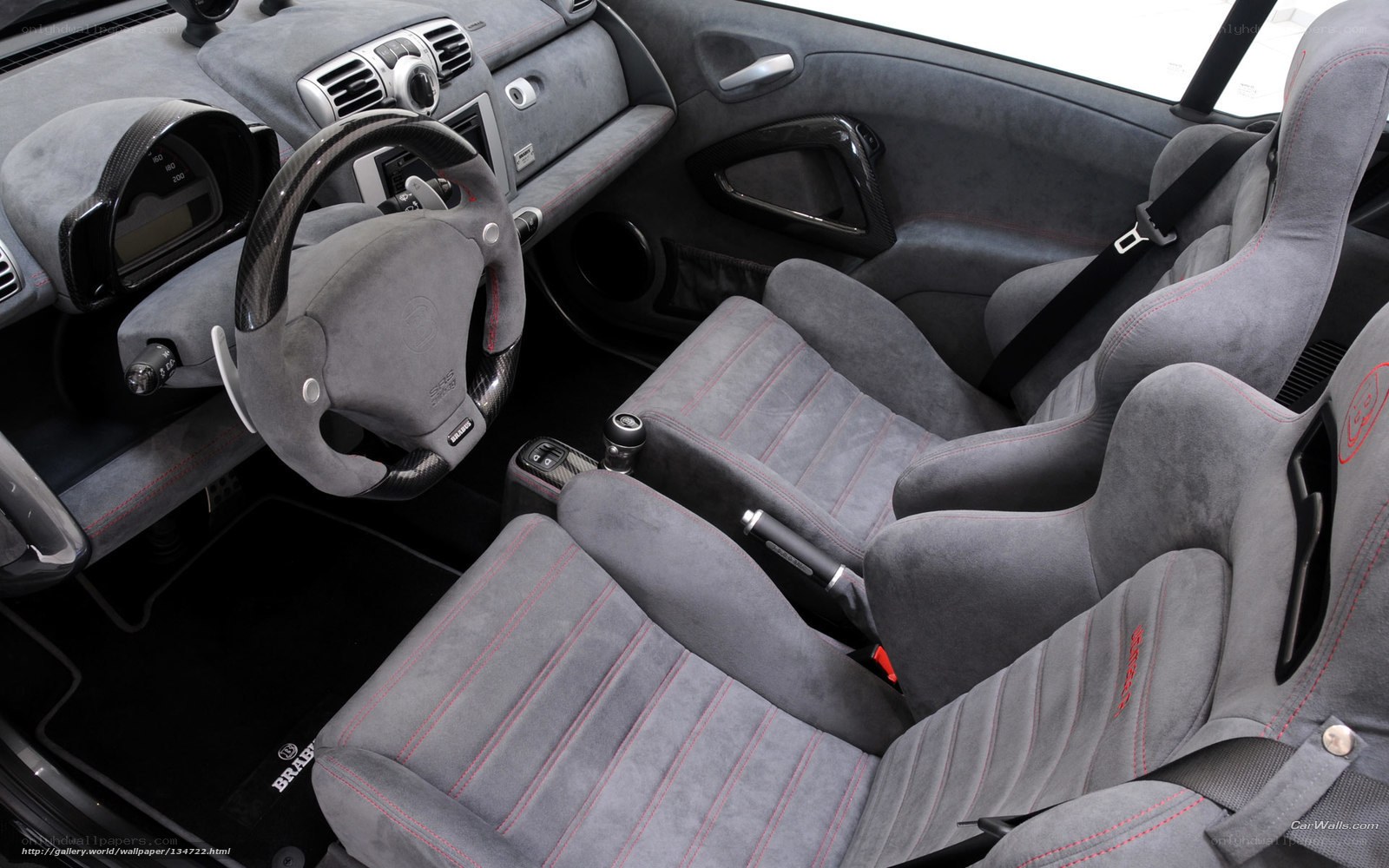 interior of a sports car
