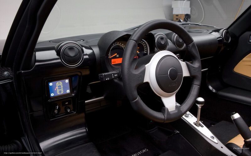 interior of a sports car